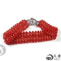 紅珊瑚 天然珊瑚手鍊台灣紅珊瑚編織手鍊 天磨 GTX 33 紅珊瑚桶珠+原珠編織手鍊