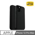 OtterBox iPhone 12 Pro Max 6.7吋 Strada 步道系列真皮掀蓋 保護殼 手機殼(黑)