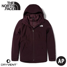 【The North Face 女 DV防水化纖保暖兩件式外套(可套式)《紅褐》】4NFB/衝鋒衣/防水外套/風雨衣