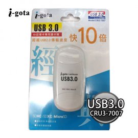 i-gota 愛購它 CRU3-7007 SD 記憶卡 專用 USB 3.0 讀卡機