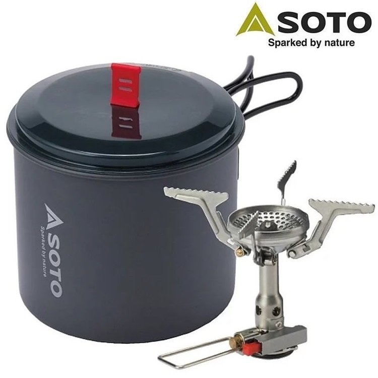 SOTO 攻頂爐組/登山瓦斯爐+鍋具組 SOD-320PC