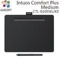 (福利品)Wacom Intuos Comfort Plus Medium 繪圖板 (藍牙版CTL-6100WL/K0)(黑)