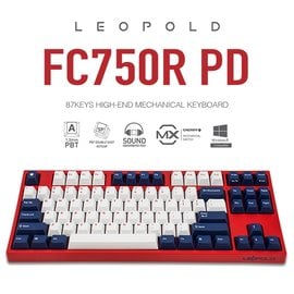 | MOJO | 韓國LeoPold FC750R PD機械鍵盤 美國隊長 2020 PBT二射成型字體正刻英文 靜音紅軸
