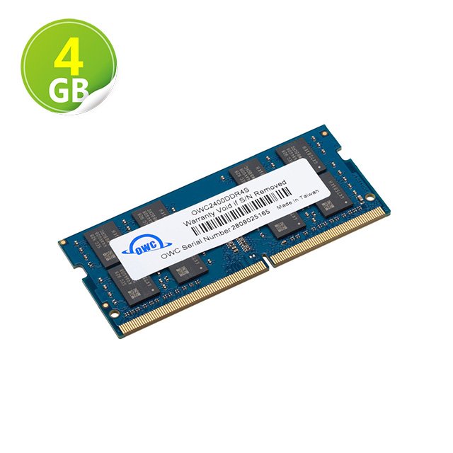 4GB OWC Memory 2400MHz DDR4 SO-DIMM PC4-19200 260Pin 適用於 iMac 2017