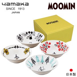 【日本山加yamaka】moomin嚕嚕米彩繪陶瓷碗禮盒4入組 (MM1400-185)