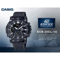 CASIO 卡西歐 手錶專賣店 國隆 ECB-20CL-1A EDIFICE 藍牙智慧錶 男錶 皮錶帶 ECB-20CL