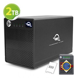 2TB SSD (4x500GB) OWC ThunderBay 4 mini Raid 5 軟體磁碟陣列 高速 Thunderbolt3 四槽 2.5吋 磁碟陣列