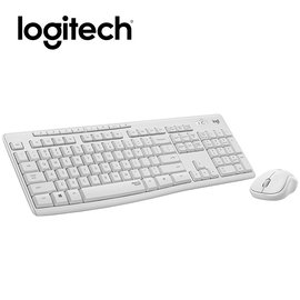 Logitech羅技 MK295 無線靜音鍵鼠組 (珍珠白)