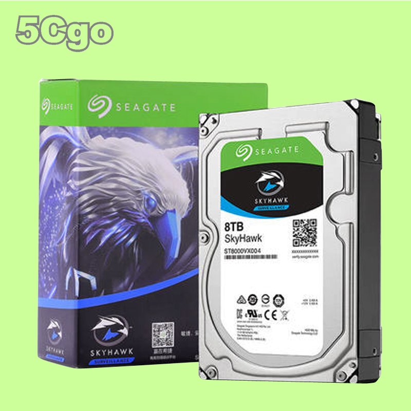 5Cgo【權宇】Seagate/希捷 ST8000VX004 8TB 酷鷹系列監控錄影機械硬碟 sata3 含稅