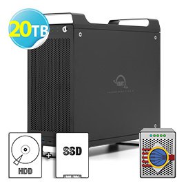 4T SSD+16T HDD OWC ThunderBay Flex 8 Raid 5 軟體磁碟陣列 8x槽位儲存 8x接口 1xPCIe 擴展插槽