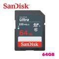 Sandisk Ultra 64G 100M SDHC SDXC C10 U1 相機 記憶卡 SDSDUNR