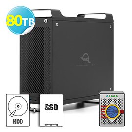 8T SSD+72T HDD OWC ThunderBay Flex 8 Raid 5 軟體磁碟陣列 8x槽位儲存 8x接口 1xPCIe 擴展插槽