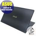 【Ezstick】ASUS UX334 UX334FLC 黑色立體紋機身貼 (含上蓋貼、鍵盤週圍貼、底部貼) DIY包膜