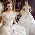 【曼妮婚紗禮服】3件免郵~新款婚紗禮服 韓式抹胸齊地奢華新娘婚紗禮服~A180