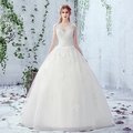 【曼妮婚紗禮服】3件免郵~新款婚紗禮服 韓式齊地顯瘦新娘婚紗禮服~A248
