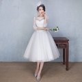 【曼妮婚紗禮服】3件免郵~新款婚紗禮服 伴娘 韓版中長款顯瘦新娘婚紗禮服~A265