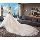 【曼妮婚紗禮服】3件免郵~新款婚紗禮服 韓版公主夢幻200公分拖尾款修身顯瘦新娘婚紗禮服~A331