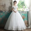 【曼妮婚紗禮服】3件免郵~新款婚紗禮服 韓版齊地新娘婚紗禮服~A401