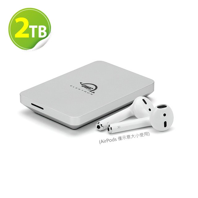 2TB SSD OWC Envoy Pro Elektron 最堅固的微型 USB-C 隨身碟M.2 2242 SSD 金屬外殼IP67防水防塵