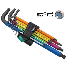 德國 Wera 950 SPKL/9 SM N Multicolour 彩色版六角扳手(球頭) L-key 9件組