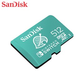 SanDisk 512G microSDXC UHS-I 任天堂Switch專用記憶卡 (SD-SQXAO-512G) 傳輸速率高達 100MB/s
