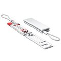 月光寶盒USB to Lightning+Micro USB+Type-C 三合一充電線40CM -白色