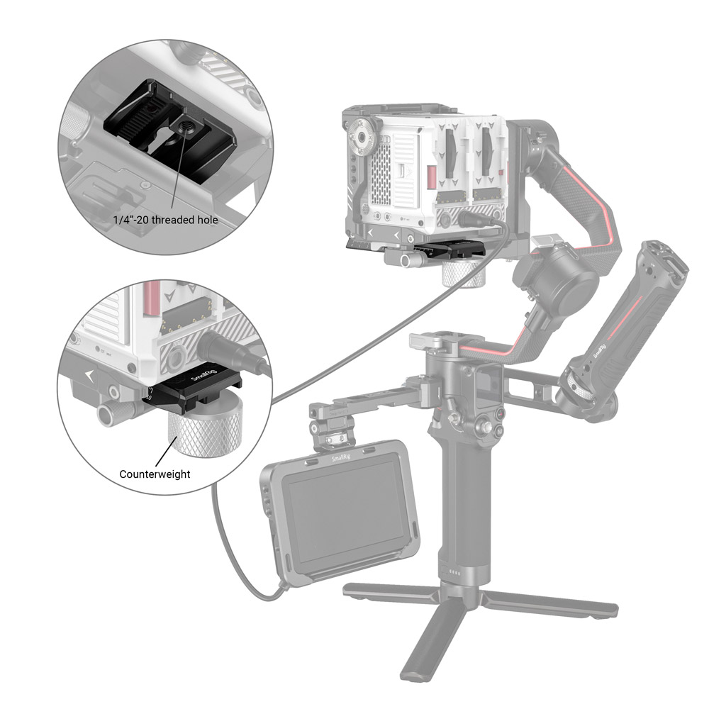 鏡花園【現貨】SmallRig 3158B DJI RS3 / RS3 Pro / RS2 / RSC2 穩定器 曼富圖快拆板