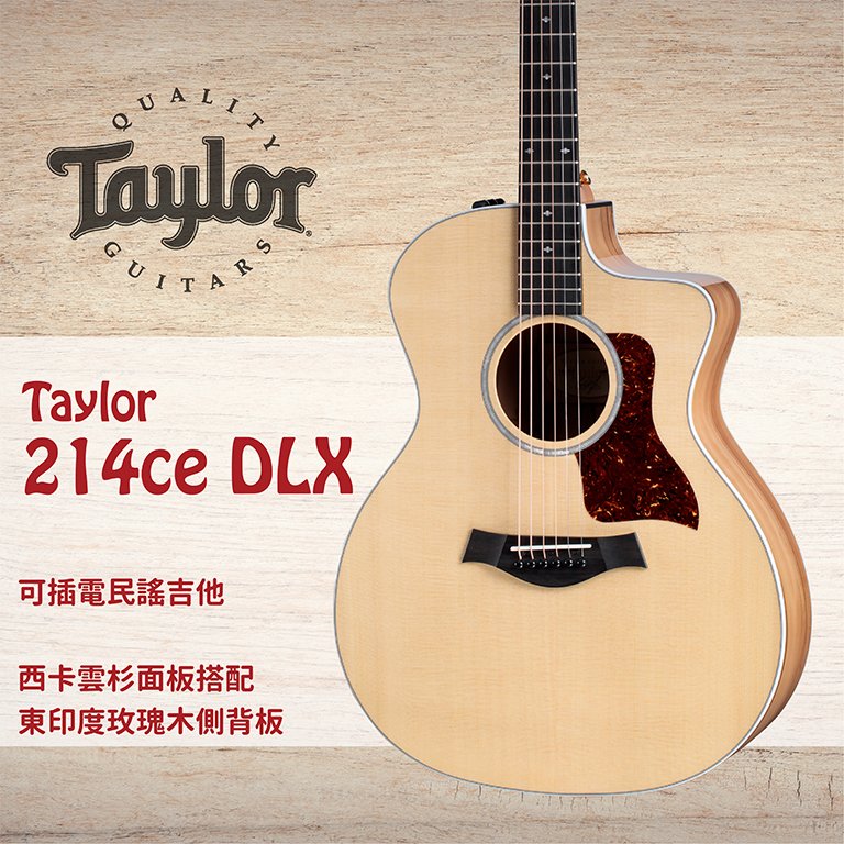 【非凡樂器】Taylor 214CE DLX 美國知名品牌木吉他/原廠公司貨