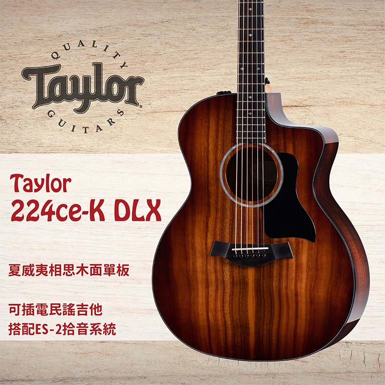 【非凡樂器】 taylor 224 ce k dlx 美國知名品牌木吉他 原廠公司貨