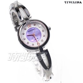 TIVOLINA 交錯的舞曲 美麗自信 鑲鑽 女錶 防水錶 藍寶石水晶鏡面 紫色 手鍊 LAW3730LP
