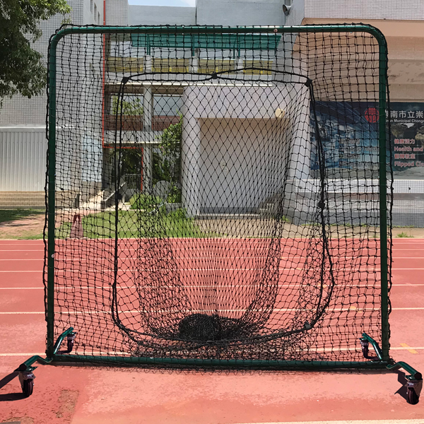 組裝式棒壘球打擊練習網 (含打擊網 含鐵架含輪子4顆) - 215公分 x 215公分-洞口加大版