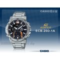 CASIO 時計屋 卡西歐手錶 ECB-20D-1A EDIFICE 藍牙智慧錶款 男錶 不鏽鋼錶帶 ECB-20D