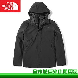 【全家遊戶外】秋冬新品The North Face 美國 男 DV Primaloft 兩件式外套 黑/北臉保暖外套/NF0A4NANJK3