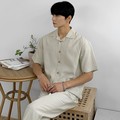 正韓男裝 夏季亞麻口袋短袖襯衫外套 / 2色 / FD1119809 KOREALINE 搖滾星球