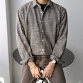 正韓男裝 千鳥格紋羊毛襯衫 / 4色 / FEU3080 KOREALINE 搖滾星球