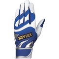 「野球魂」--日本「XANAX」羊革打擊手套（BBG-87，4501寶藍×白色）雙手用