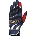 「野球魂」--日本「XANAX」羊革打擊手套（BBG-87，5023深藍×紅色）雙手用