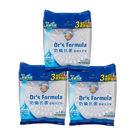 《台塑生醫》Dr's Formula複方升級-防蹣抗菌濃縮洗衣粉補充包1.5kg(3包入)