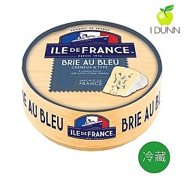 法國ILE DE FRANCE法蘭希天然藍紋布里Petit Brie Bleu乳酪125G圓塊紙盒原裝，法國乳源草飼牛，100%天然乳酪，無添加 效期請見商品頁IDUNN
