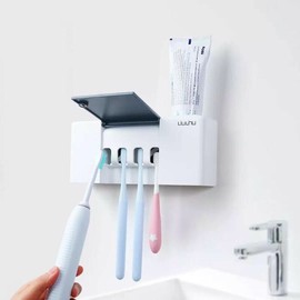 強強滾p-UV LED牙刷消毒器USB電動消毒器4槽清潔消毒器