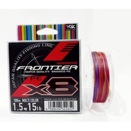 ◎百有釣具◎日本原裝YGK FRONTIER PE X8 100M 五色 PE線 規格:0.6/0.8/1.0/1.2/1.5/2.0 優惠價185元/捲