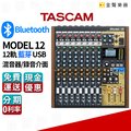【金聲樂器】日本 Tascam Model 12 藍芽功能錄音 混音USB 介面 12軌 混音器 效果器 實況 直播