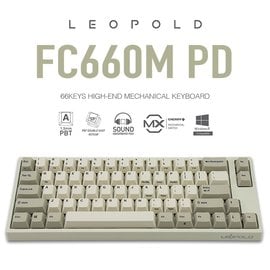 | MOJO | Leopold FC660M PD 復古白灰 雙色鍵帽 PBT二射成型 正刻英文 LAYOUT (黑/茶/青/紅軸)