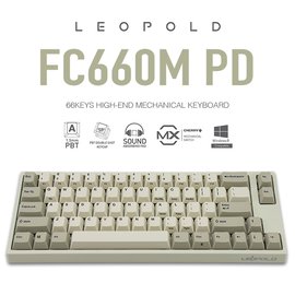 | MOJO | Leopold FC660M PD 復古白灰 雙色鍵帽 PBT二射成型 正刻英文 LAYOUT (靜音紅軸)
