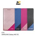 XMART SAMSUNG Galaxy A42 5G 磨砂皮套 掀蓋 可立 插卡 撞色