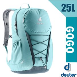 【德國 Deuter】GoGo DayPack 3D 透氣休閒旅遊後背包25L(減壓肩帶)學生書包 / 3813221 湖藍