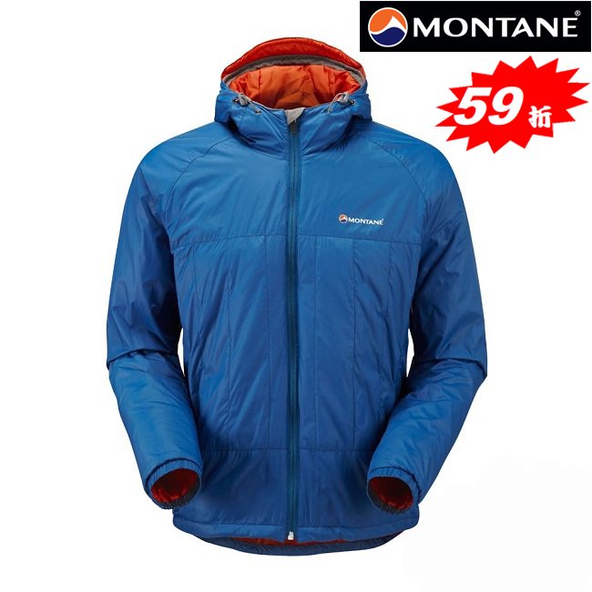 【台灣黑熊】英國 MONTANE Prism Jacket 男款 連帽保暖夾克 保暖防風外套 中層保暖衣/ 摩洛哥藍
