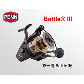 ◎百有釣具◎PENN Battle® III (BATTLE 3) 全金屬機身 強力紡車捲線器 規格:BTL3-5000 / BTL3-6000