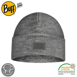 【BUFF 西班牙 蓄熱刷毛 美麗諾羊毛針織帽《淺灰》】124116/保暖帽/毛帽/休閒帽