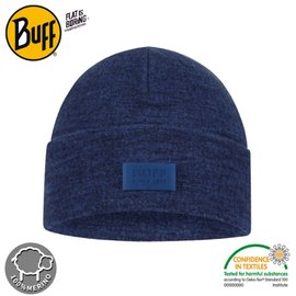 【BUFF 西班牙 蓄熱刷毛 美麗諾羊毛針織帽《深藍》】124116/保暖帽/毛帽/休閒帽